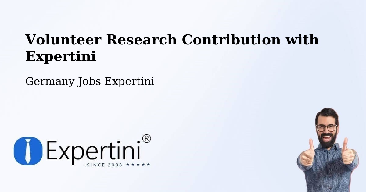 Volunteer Research Contribution Program – Gettorf - Germany Jobs Expertini